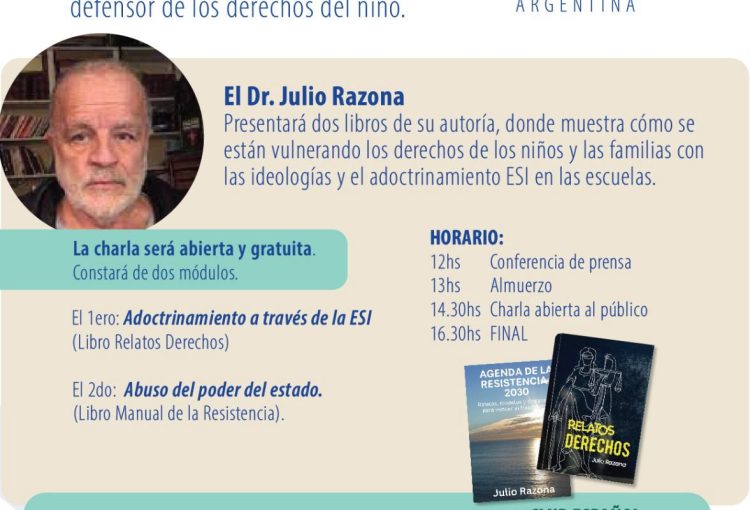 “Adoctrinamiento a través de la ESI” Presentación de Julio Razona en San Juan