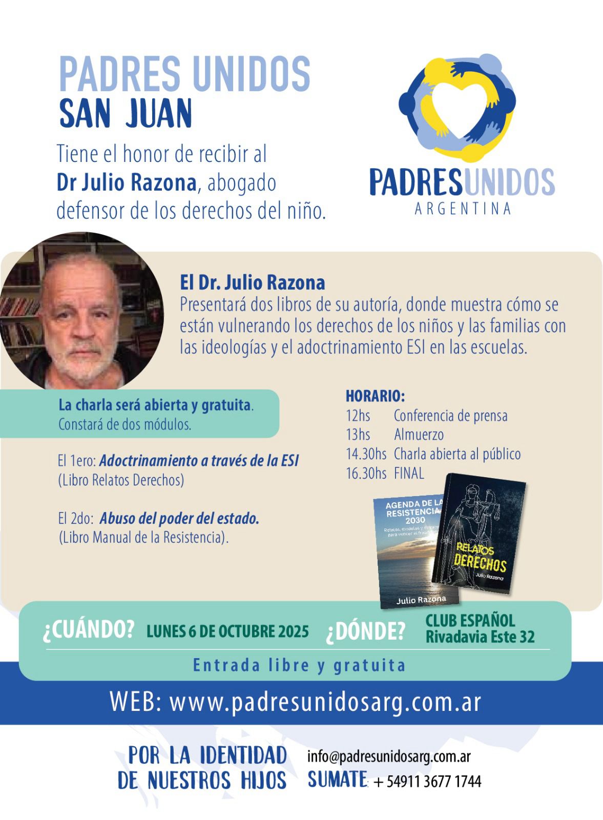 “Adoctrinamiento a través de la ESI” Presentación de Julio Razona en San Juan