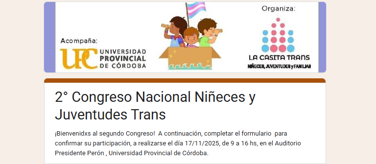 Frenemos el 2do Congreso de “Niñeces y juventudes Trans” en Córdoba
