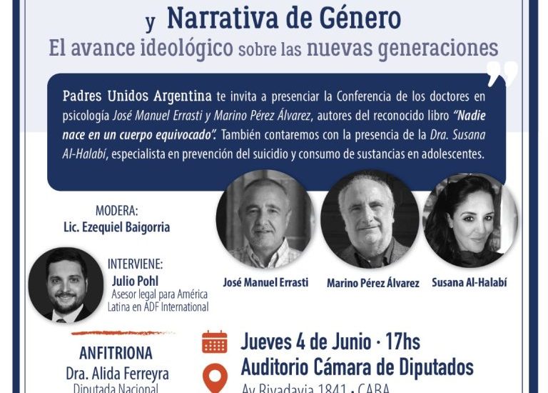 Conferencia: Sexo, Identidad y Narrativa de Género. El avance ideológico sobre las nuevas generaciones