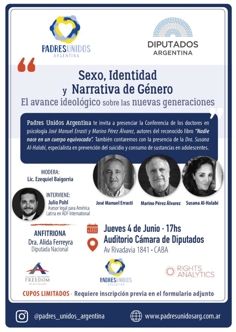 Conferencia: Sexo, Identidad y Narrativa de Género. El avance ideológico sobre las nuevas generaciones