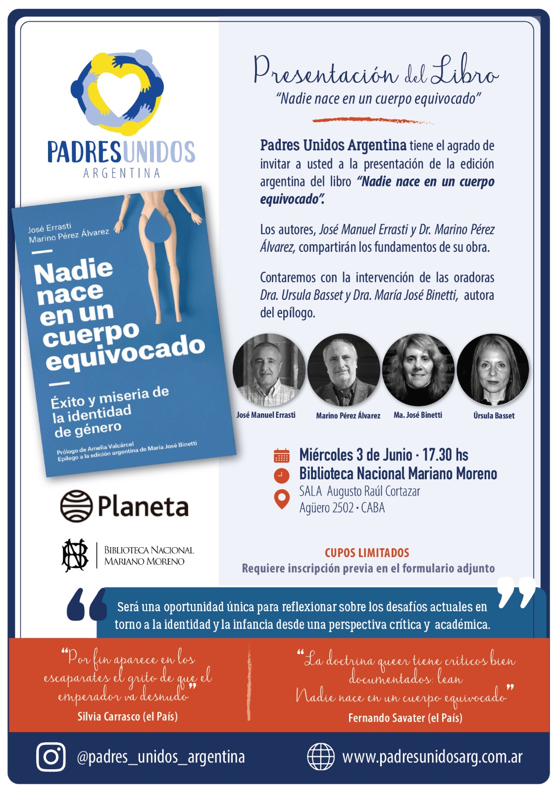 Presentación del libro “Nadie nace en un cuerpo equivocado”