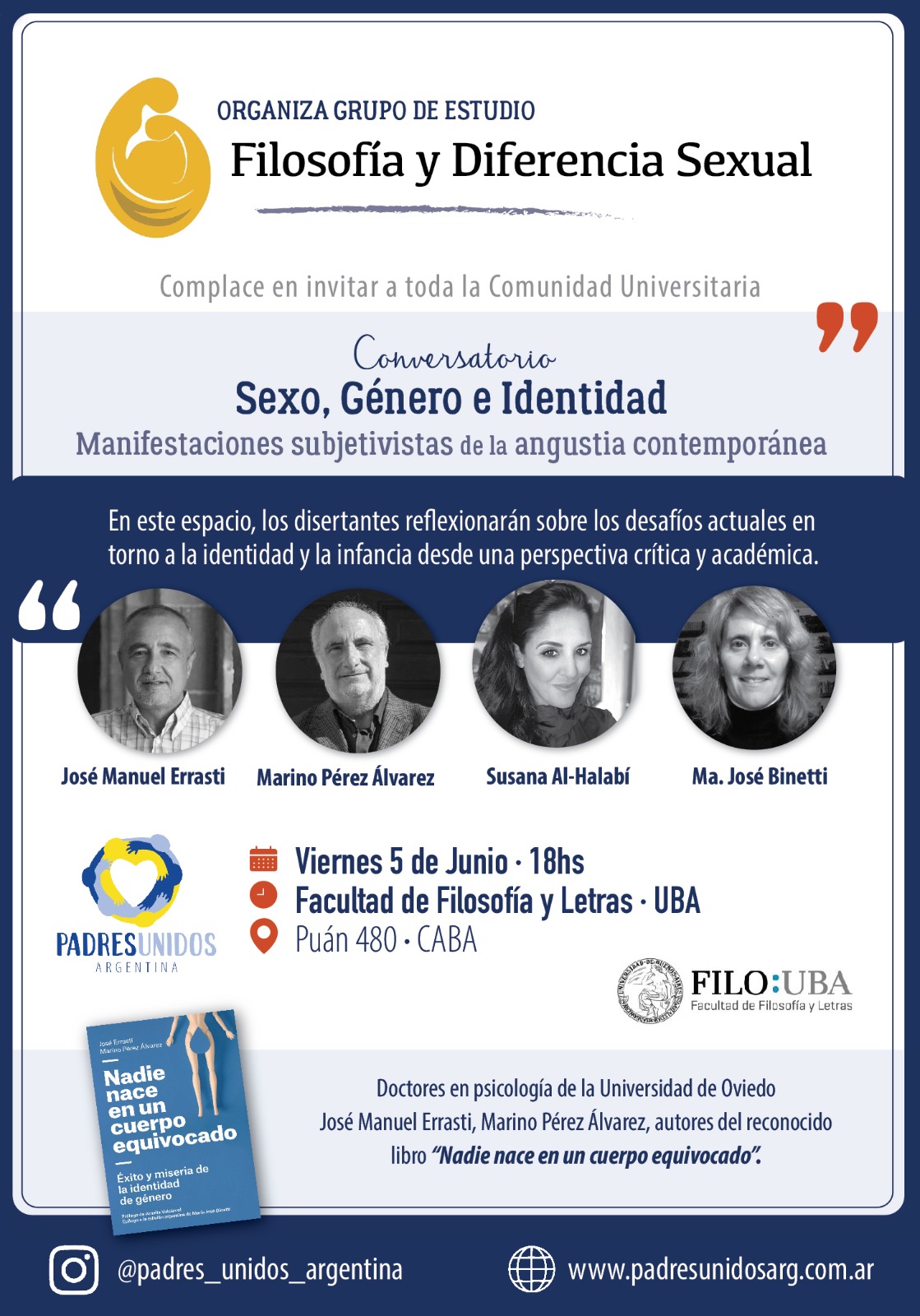 Conversatorio: Sexo, Género e Identidad. Manifestaciones subjetivistas de la angustia contemporánea