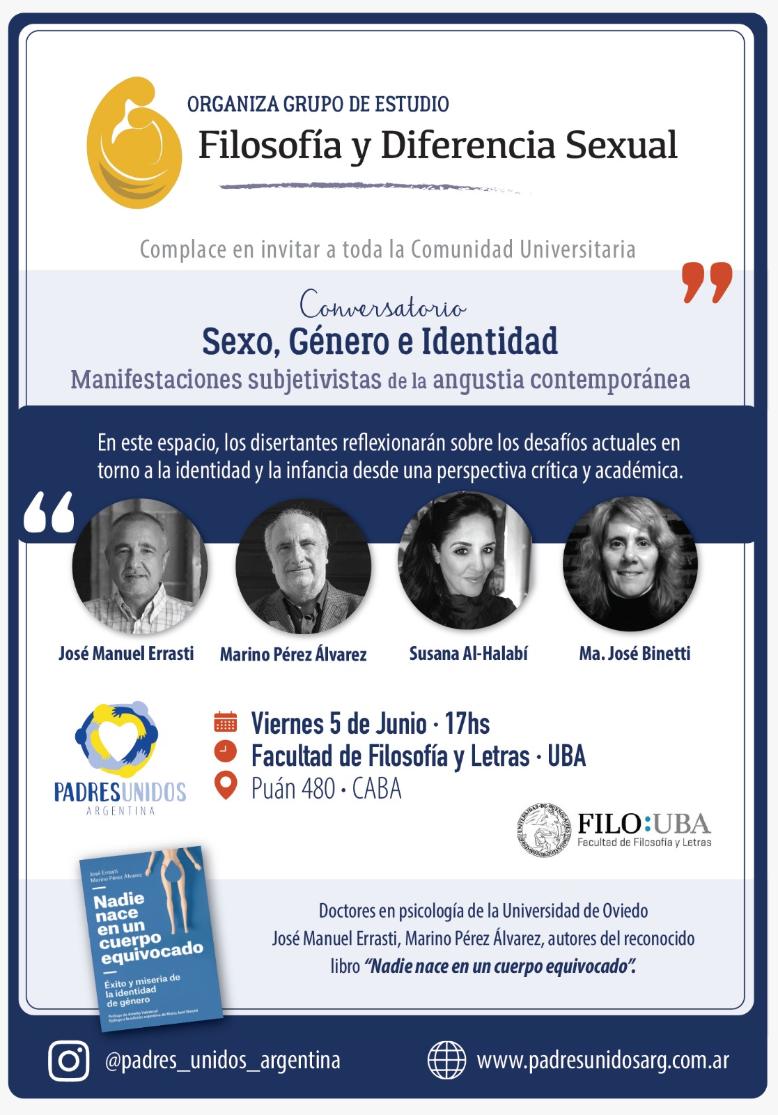 Conversatorio: Sexo, Género e Identidad. Manifestaciones subjetivistas de la angustia contemporánea