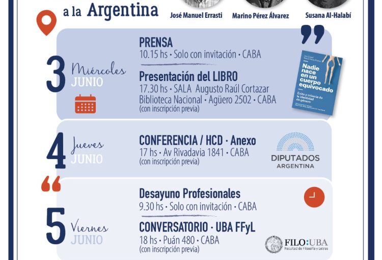 José Manuel Errasti, Marino Pérez Álvarez y Susana Al-Halabí llegan a Argentina